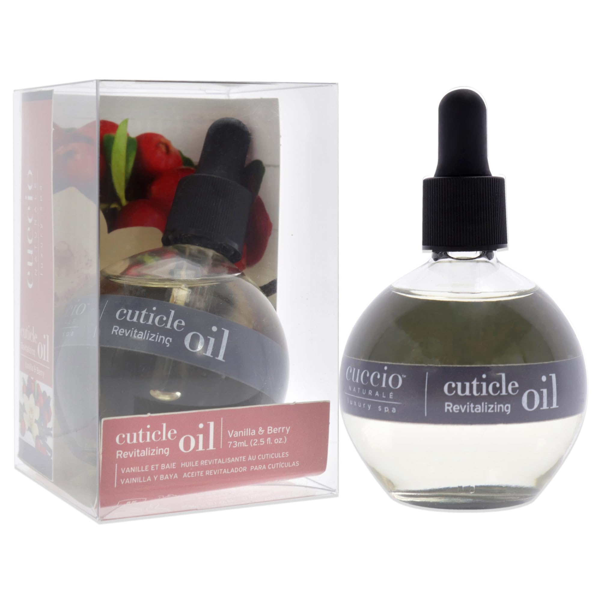 Cuccio Naturale Cuticle Oil packaging showcases cruelty-free, paraben-free formula.