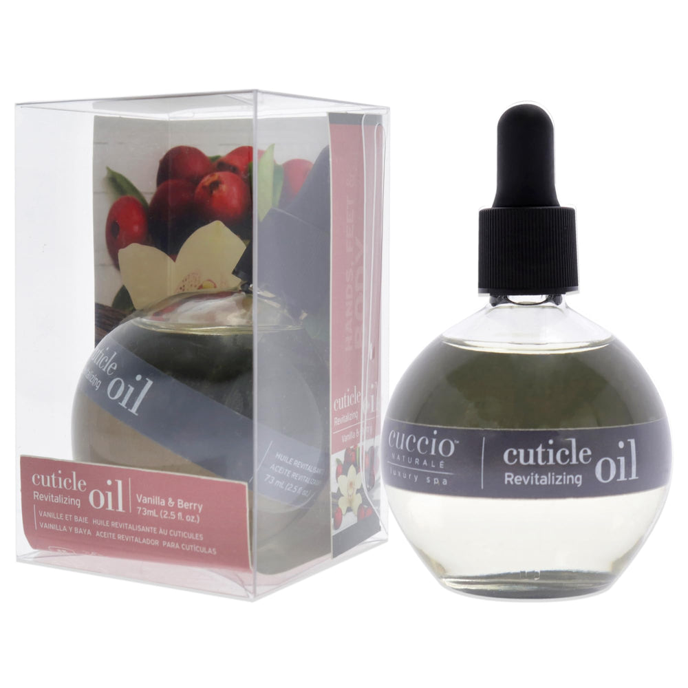 Cuccio Naturale Cuticle Oil Vanilla & Berry aroma supports a soothing ritual.
