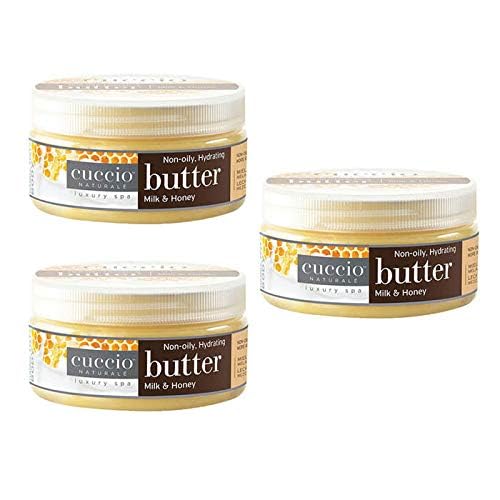 Cuccio Naturale Milk & Honey Butter Blend Lotion hands feet usage shows versatile moisture for all skin areas