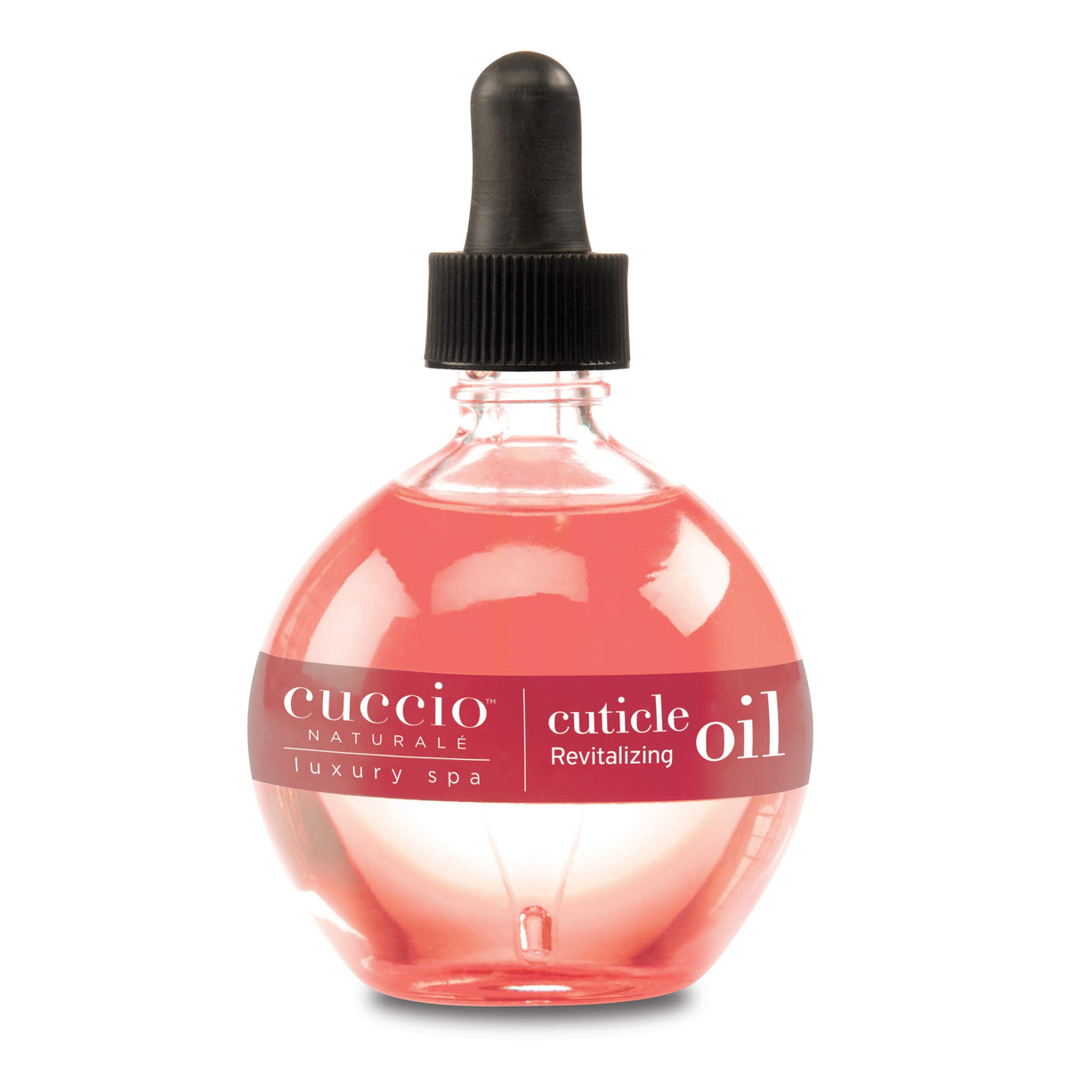 Cuccio Naturale Revitalizing Cuticle Oil bottle close-up demonstrating fast-absorbing hydration.
