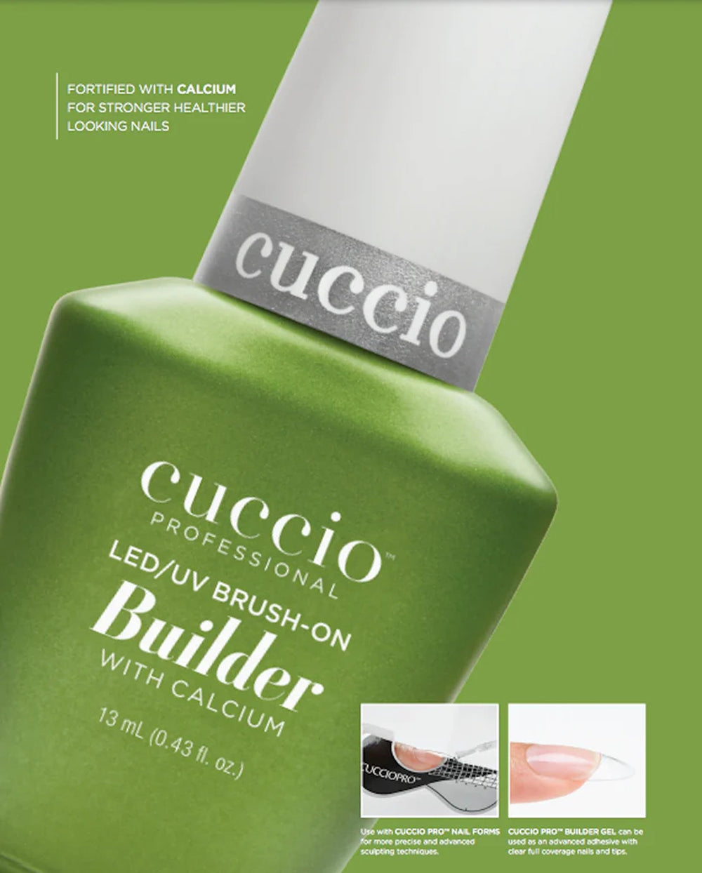 Cuccio Pro Brush-On Builder Gel in action with precise brush application
