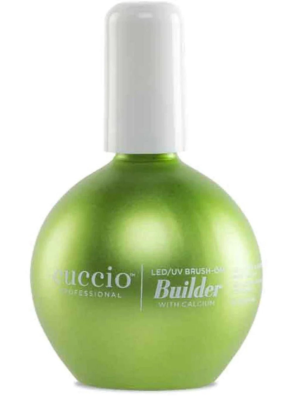 Cuccio Pro LED-UV Builder Gel brush application for precise filling and shaping.