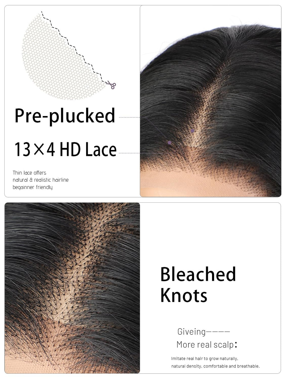 Cuiud glueless cap wig 21-23 inch for secure fit during parties
