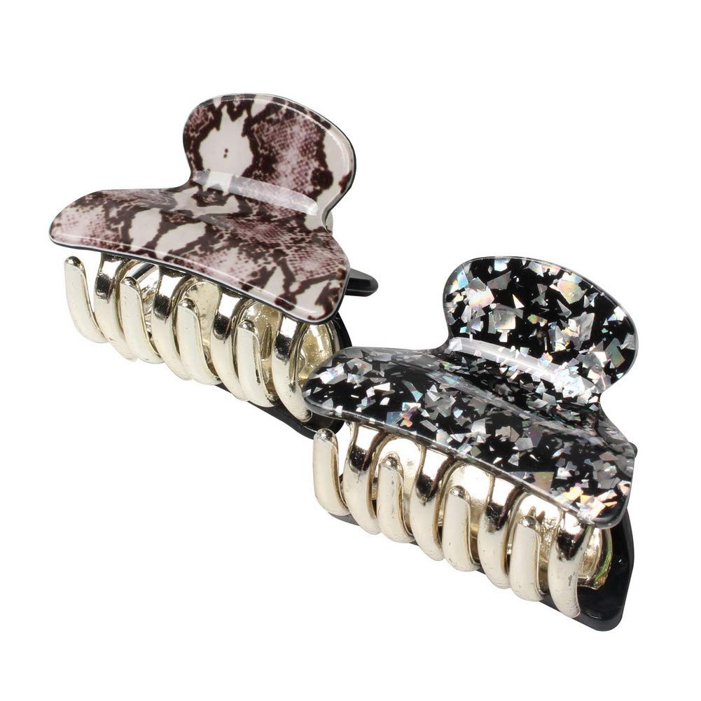Cuizhiyu acrylic animal-print hair clip pack12 adds flair to styles.