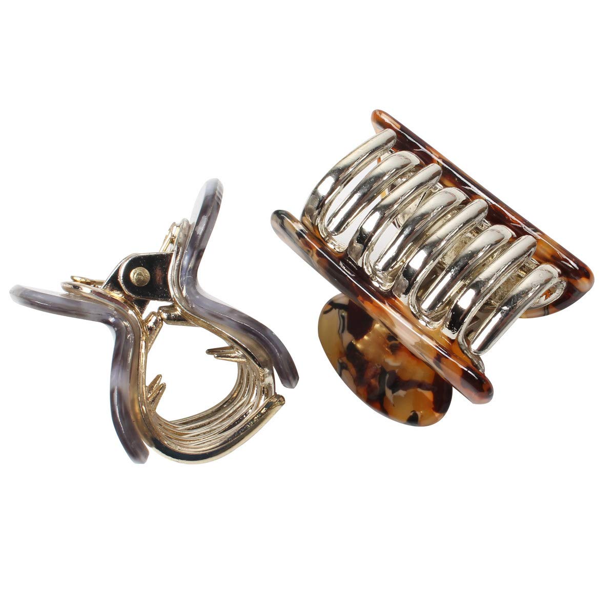 Cuizhiyu golden acrylic clip double-teeth detail illustrates firm grip.