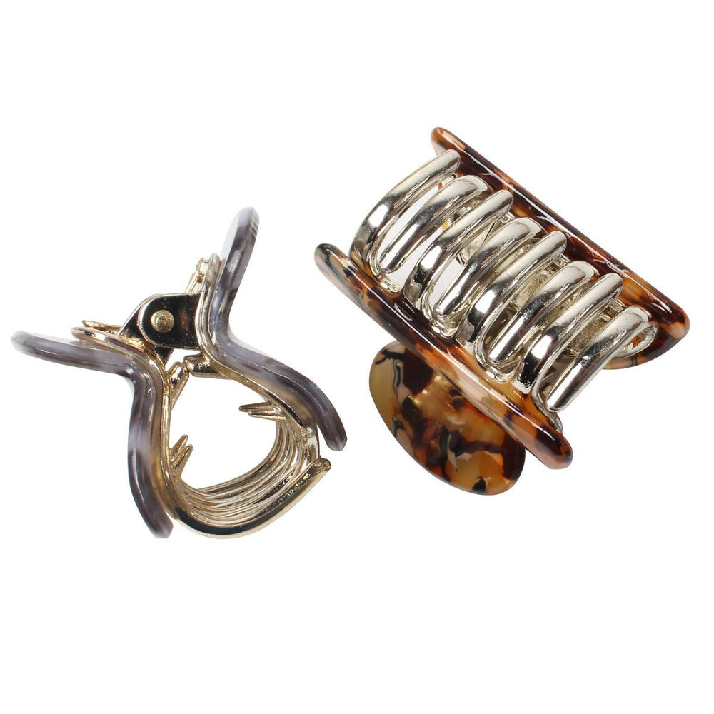 Cuizhiyu golden acrylic clip double-teeth detail illustrates firm grip.