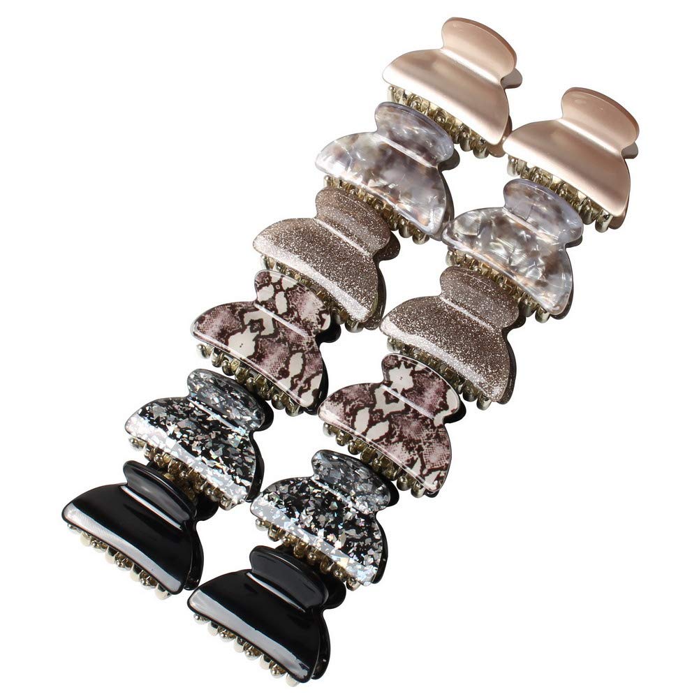 Cuizhiyu no-slip-grip hair clip demonstrates secure hold during workouts.