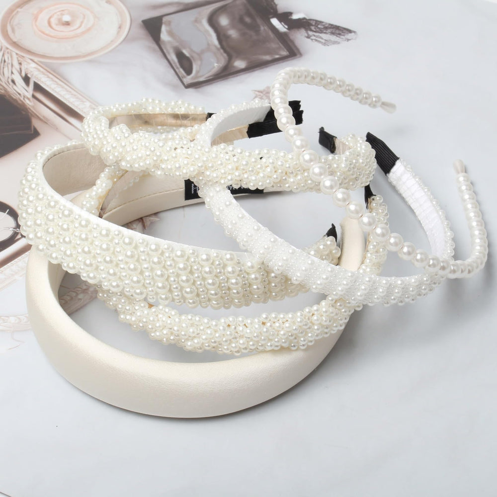 Cuizhiyu pearl headbands closeup bling highlights faux pearls for wedding-ready sparkle.
