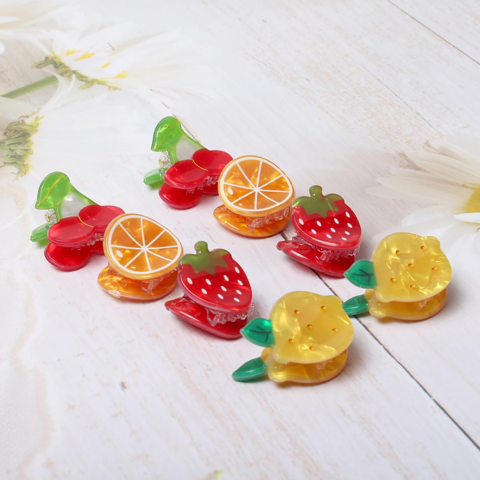Cuizhiyu pinza mini fruta uso diario, útil para orden y estilo rápido.