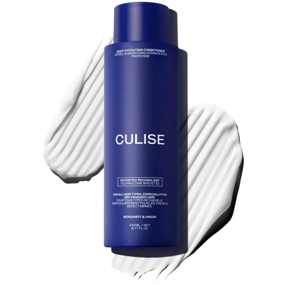 CULISE deep hydrating conditioner bottle pouring for weightless moisture