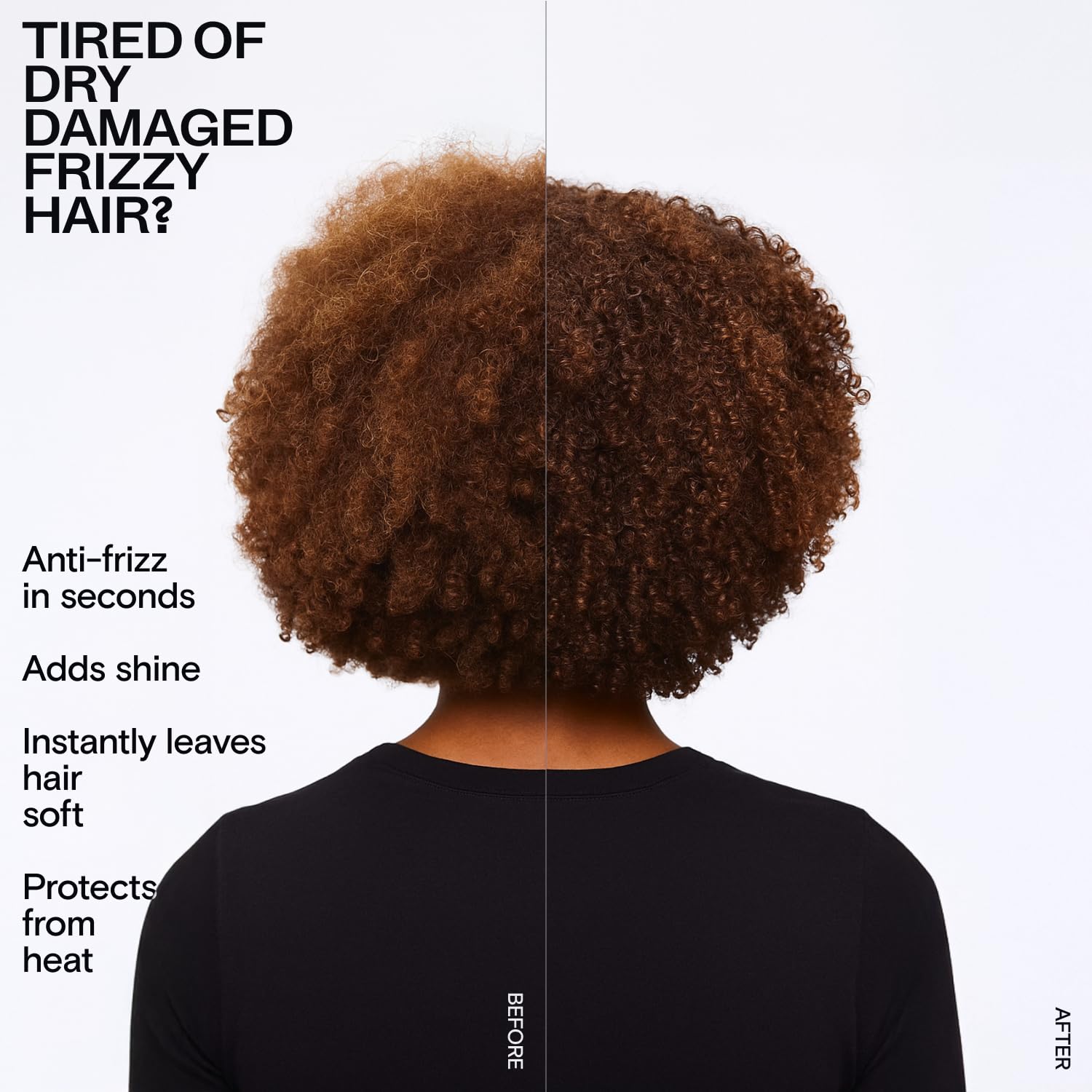 CULISE frizz-control hair oil on hair shows smoothing and manageability.