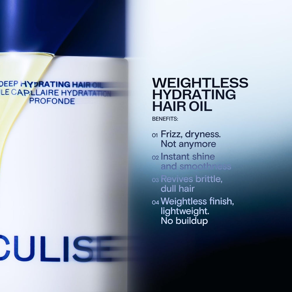 CULISE lightweight non-greasy hair oil absorbs quickly for silky feel.