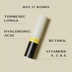 CUMA CumaBalm highlights turmeric and retinol ingredients for brightening