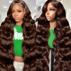 CUMASE 250-density body wave wig with lace front for seamless styling.
