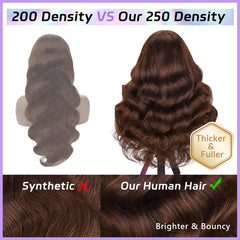 CUMASE 26-inch human hair wig pre-plucked for quick styling.
