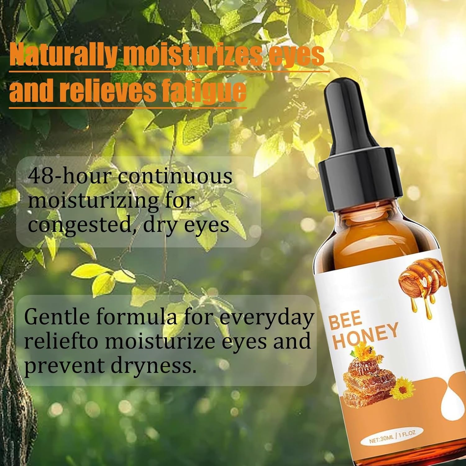Cumnua Jimerito Honey Eye Serum on hand shows compact, travel-friendly packaging.