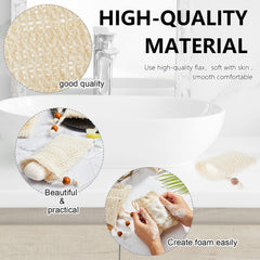 Cunhill soap saver bag wooden bead closeup showcases stylish, durable drawstring design