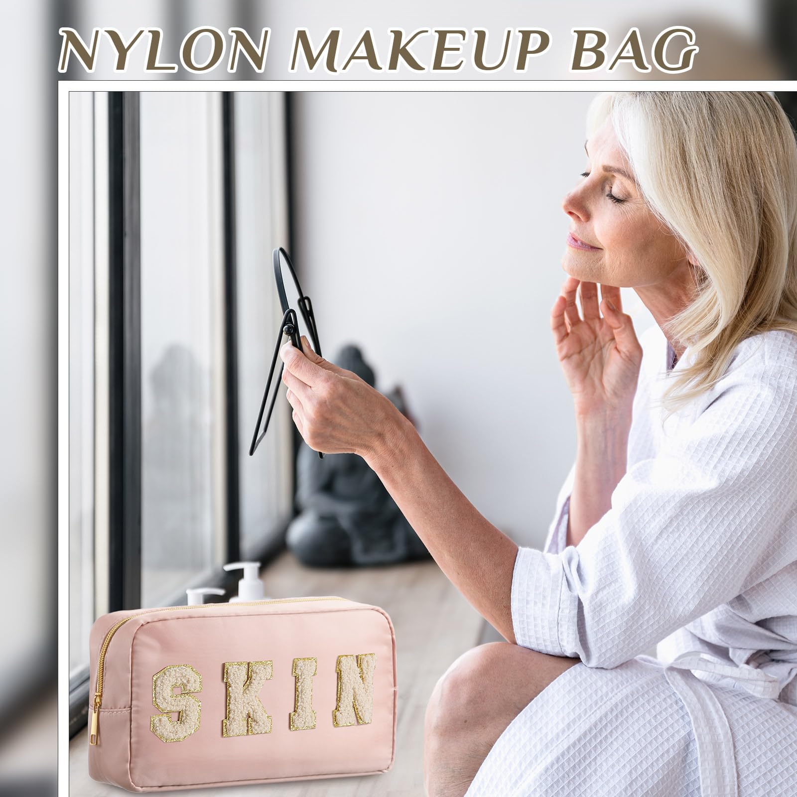 Cunno travel-ready makeup bags in compact size for on-the-go use