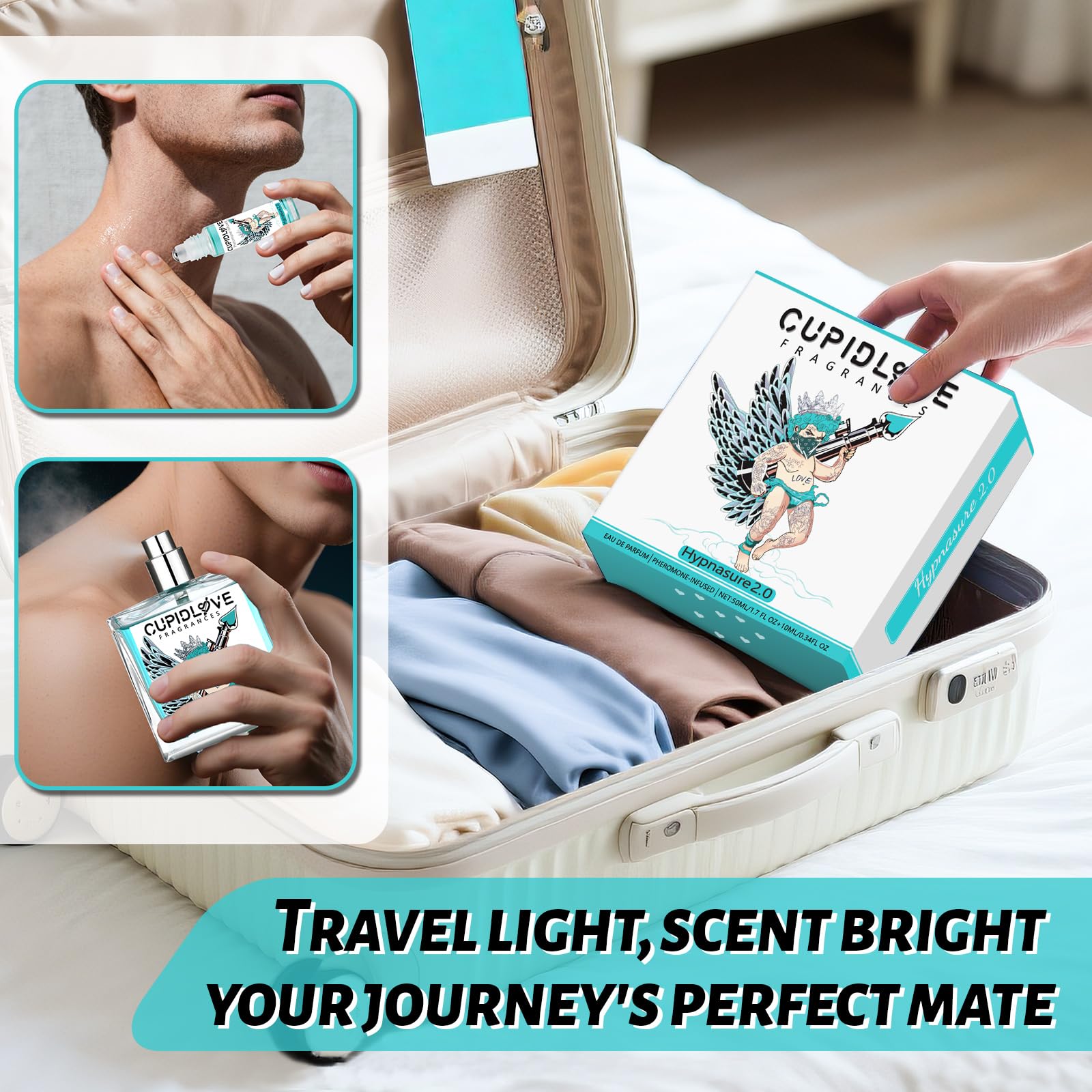 Cupidlove Hypnasure 2.0 travel set packaging designed for on-the-go confidence