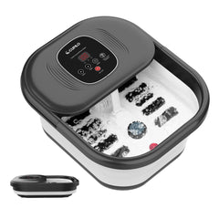 CuPiLo Foot Spa bubbles massage highlights gentle hydrotherapy for tired feet.