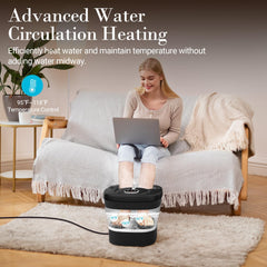 CuPiLo Foot Spa Bath Massager remote-control enables hands-free operation during a soak.