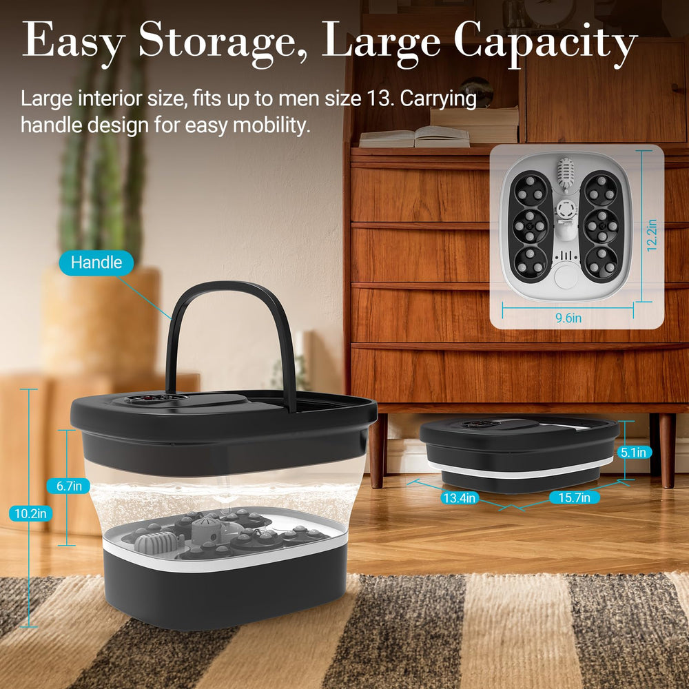 CuPiLo Foot Spa Bath Massager displays water temperature in real time.
