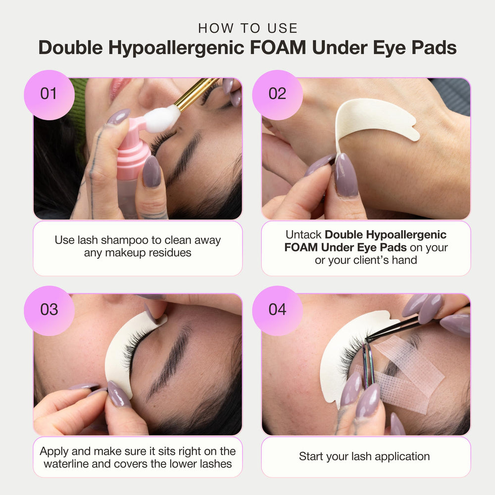 Curacoro eye pads suited for professional use in lash extensions and laminations