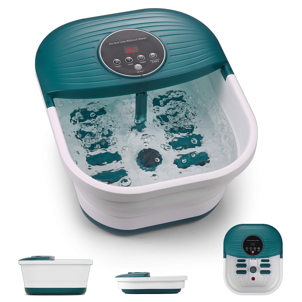 CURECURE collapsible foot spa bath with closed lid saves storage space and keeps area neat