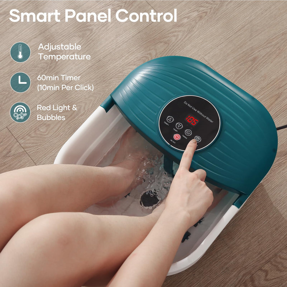 CURECURE foot spa heating and bubble system delivers soothing warmth and gentle bubbles