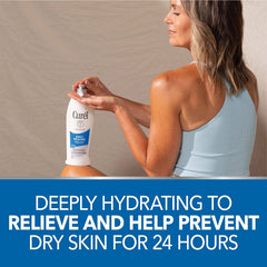 Curél Daily Healing Moisture Lotion applied on skin emphasizes smooth, comfortable feel.