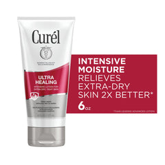 Curel Ultra Healing Lotion quick-absorption texture close-up emphasizes non-greasy feel