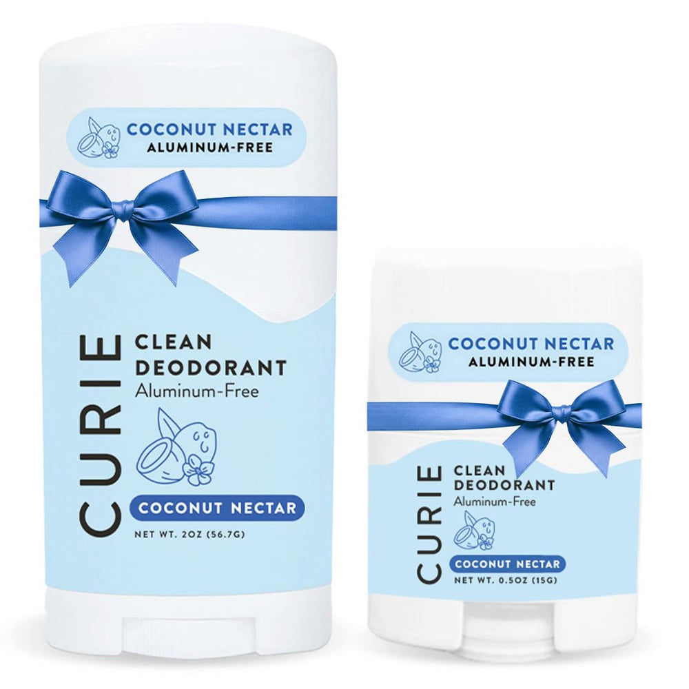 Curie Coconut Nectar deodorant stick provides long-lasting freshness.