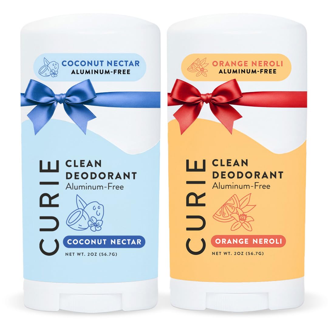 Curie deodorant orange neroli coconut nectar stick for all-day odor protection.