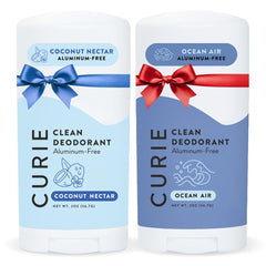 Curie natural deodorant for women coconut nectar scent image highlighting daily freshness