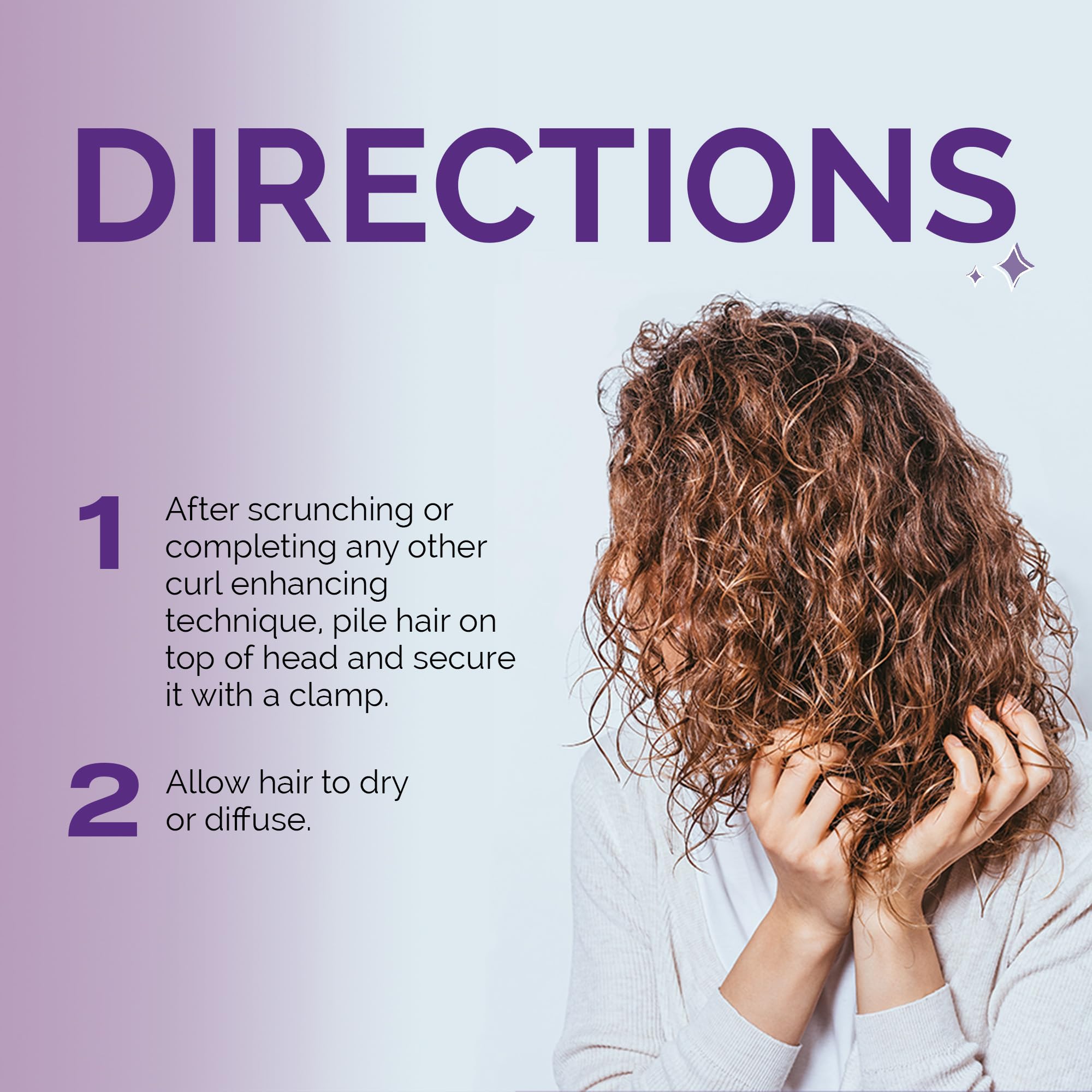 Curl Keeper clips shown for easy cleaning and lightweight use