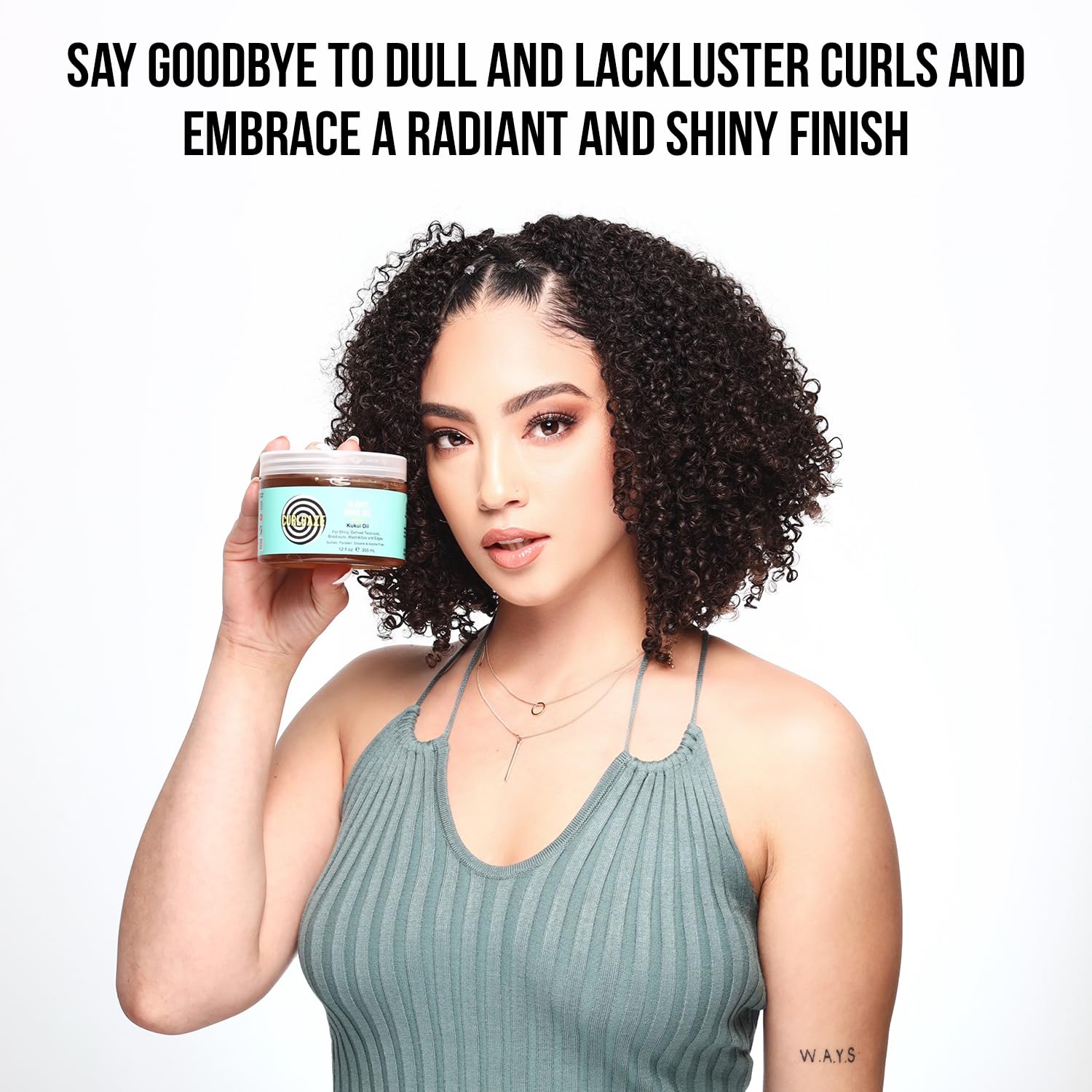 Curldaze Glossy Shine Gel styled for quick wash-and-go looks with soft manageability.