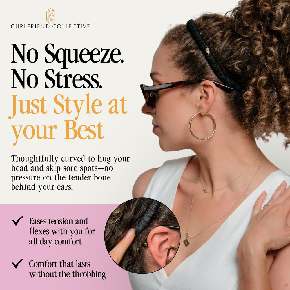 Curlfriend Collective Onyx Comfort Curve silk texture detail for a smooth finish