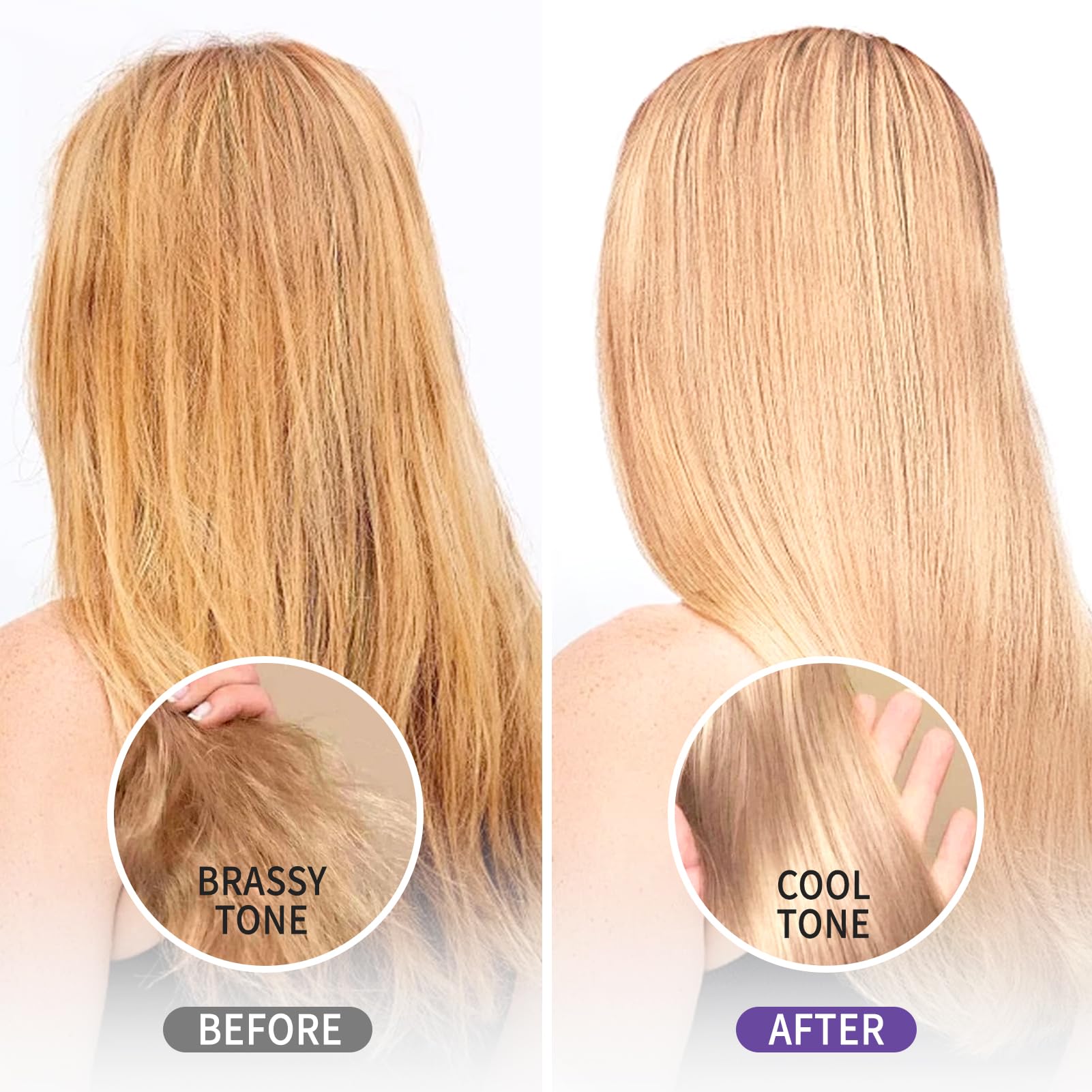 Curlland Purple Leave-In Conditioner Spray color-depositing—delivers violet pigments for tone correction.