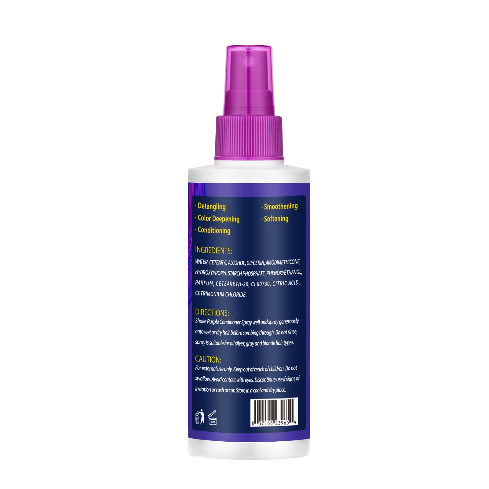 Curlland Purple Leave-In Conditioner Spray packaging—easy-to-use bottle for effortless routine.