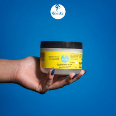 Curls Blueberry Bliss detangle with a wide-tooth comb demonstrates easier styling.