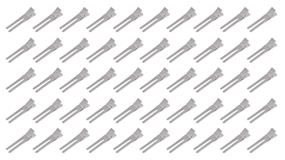 Curly Girl 50 double-prong clip in-use helps shape curl patterns.