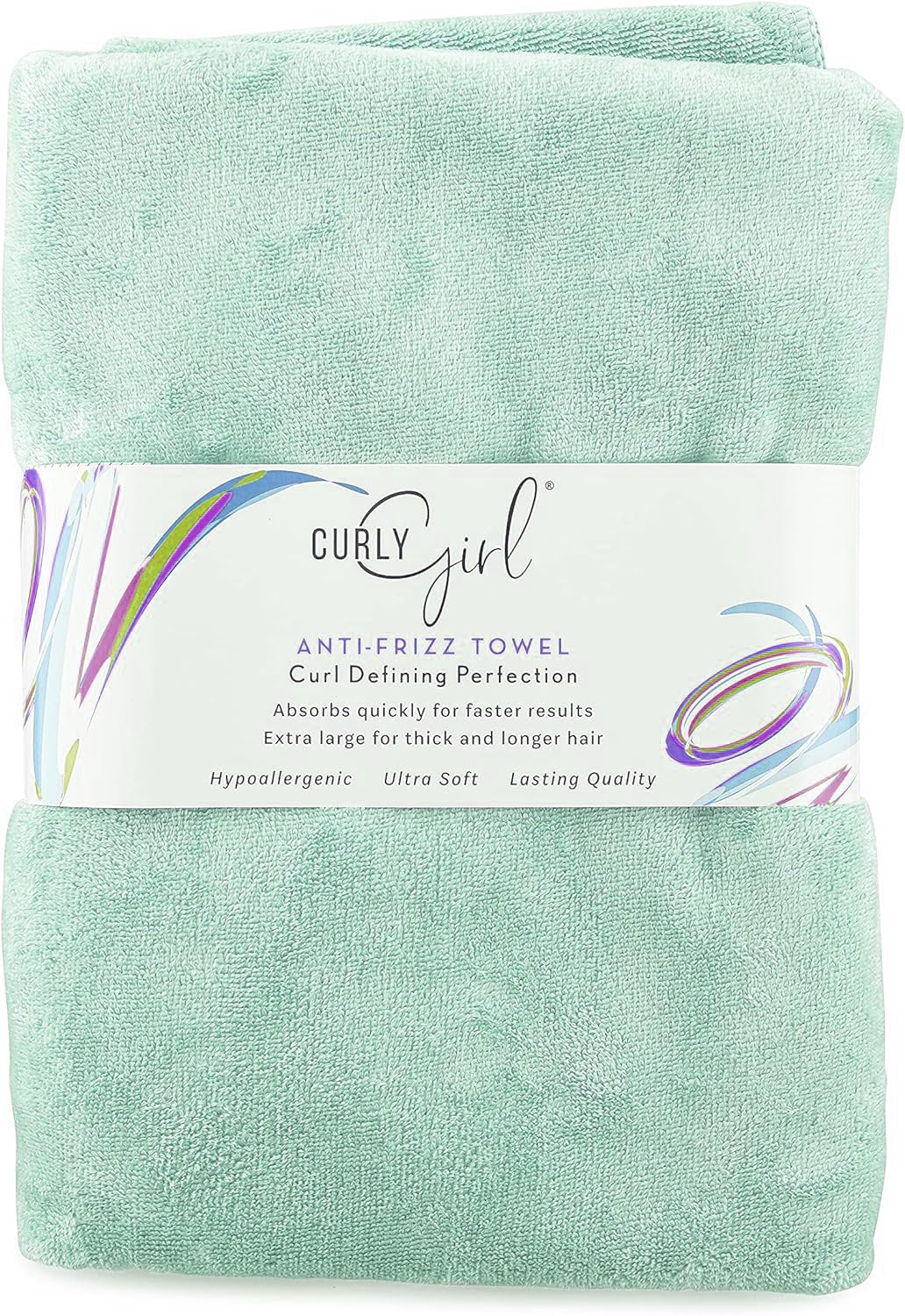 Curly Girl towel curls anti-frizz absorbs water quickly for smoother curls.