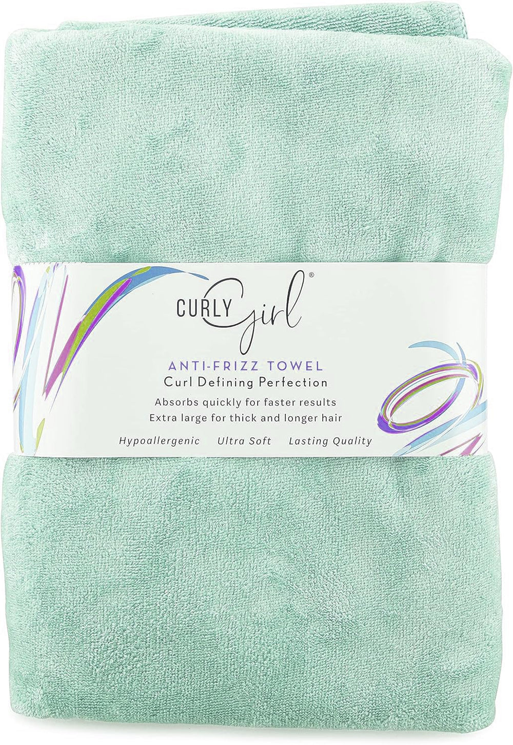 Curly Girl towel curls anti-frizz absorbs water quickly for smoother curls.