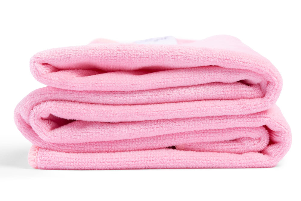 Curly Girl Towel large microfiber wrap aids fast drying for curls.