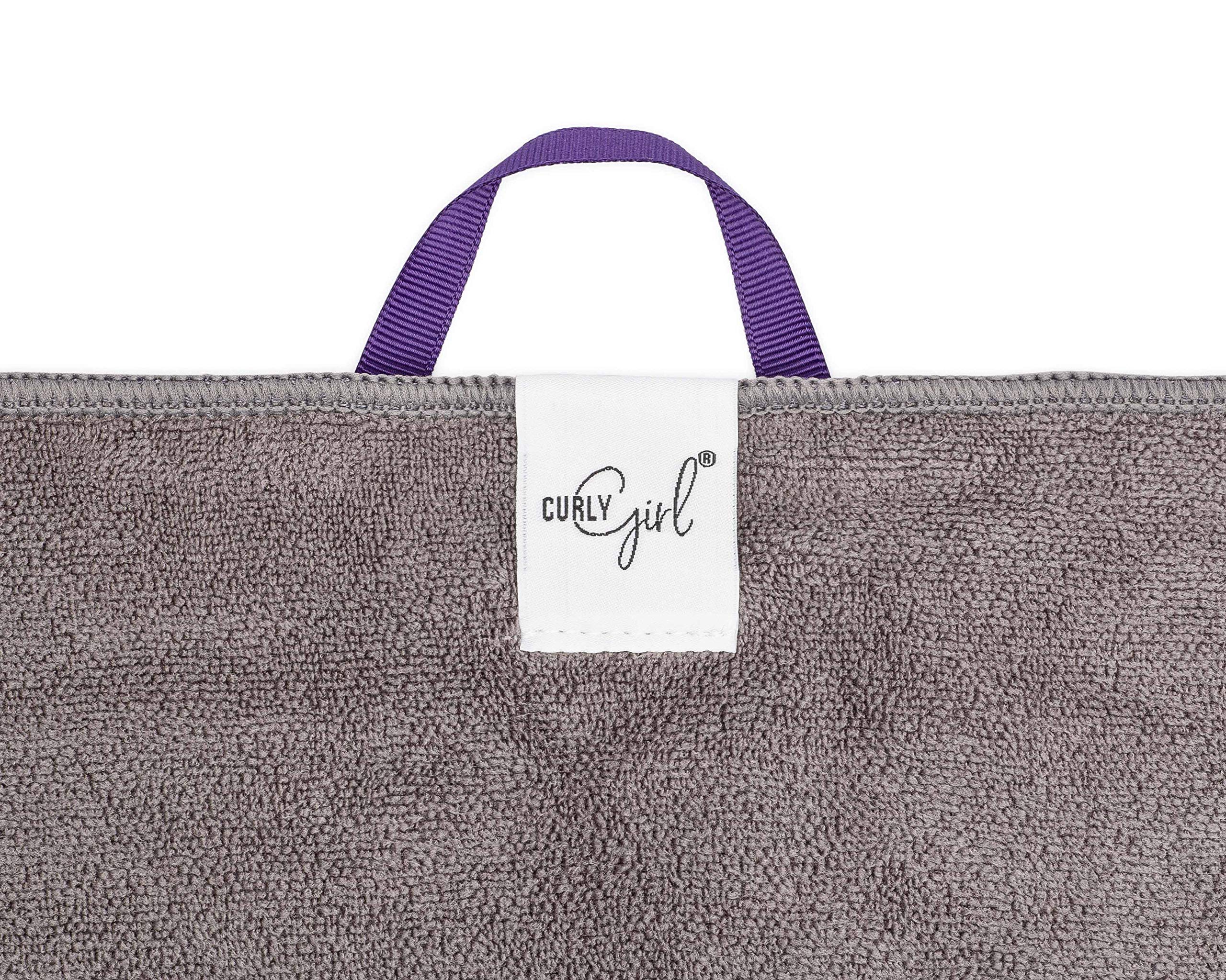 Curly Girl towel fast-drying demonstrates faster air-dry without heat for defined curls.