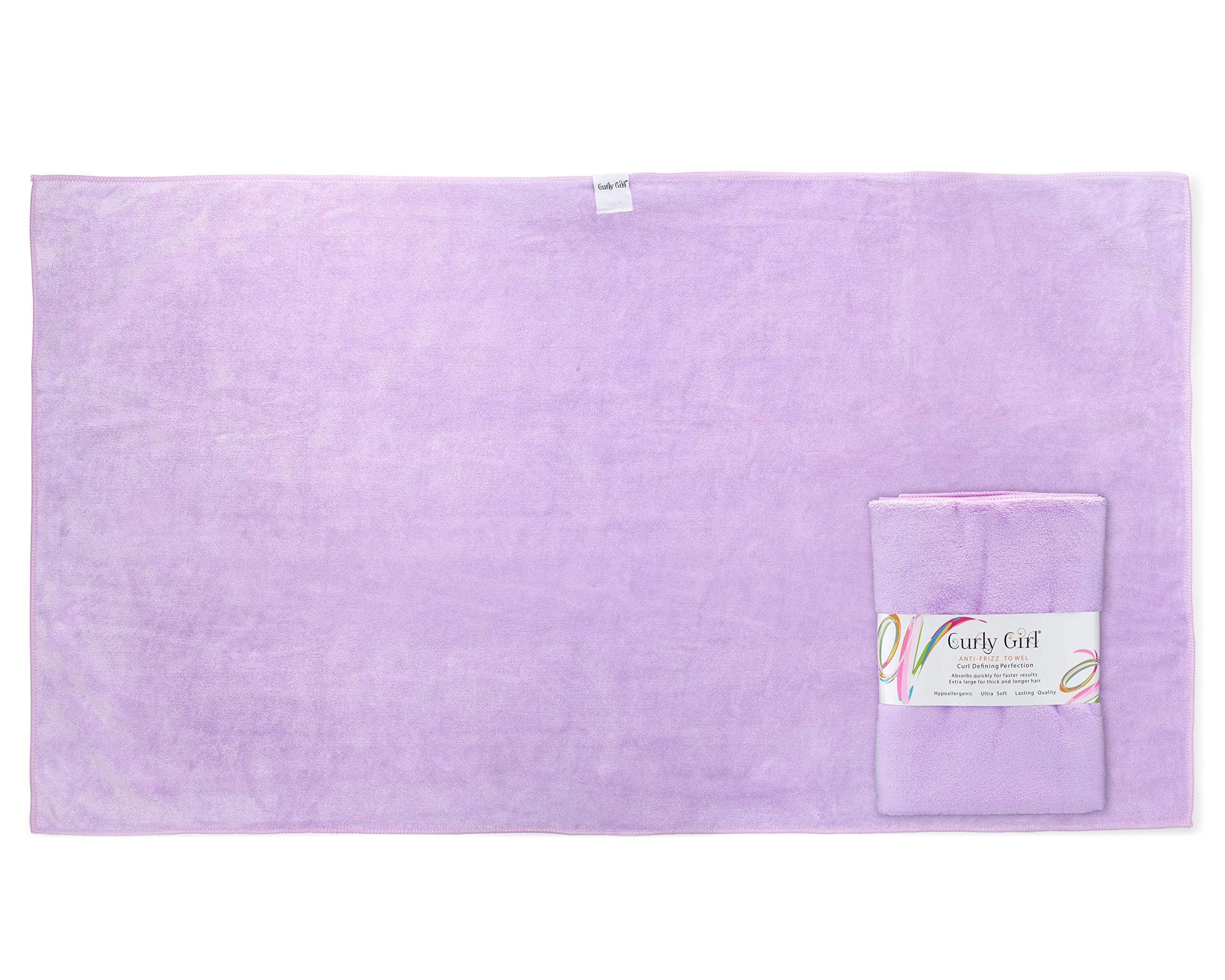 Curly Girl towel-soft-lightweight-fiber ideal for daily curl care.