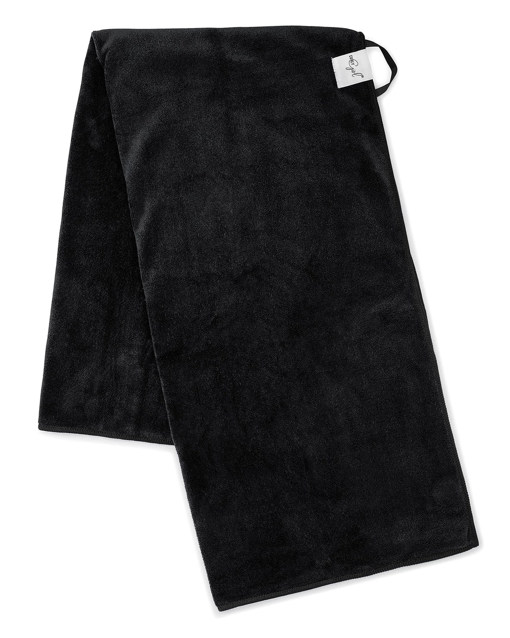 Curly Girl towel on model shows comfortable, curl-friendly drying for all-day bounce.