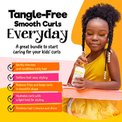 CurlyKids curly hair cream jar provides lightweight leave-in moisture and frizz control.