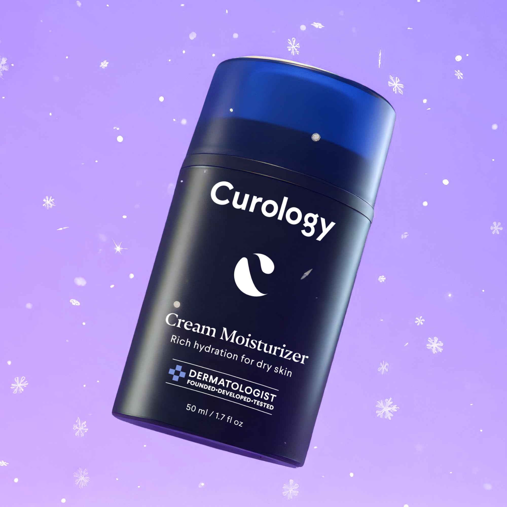 Curology Cream Moisturizer label highlights fragrance-free, vegan, cruelty-free attributes.