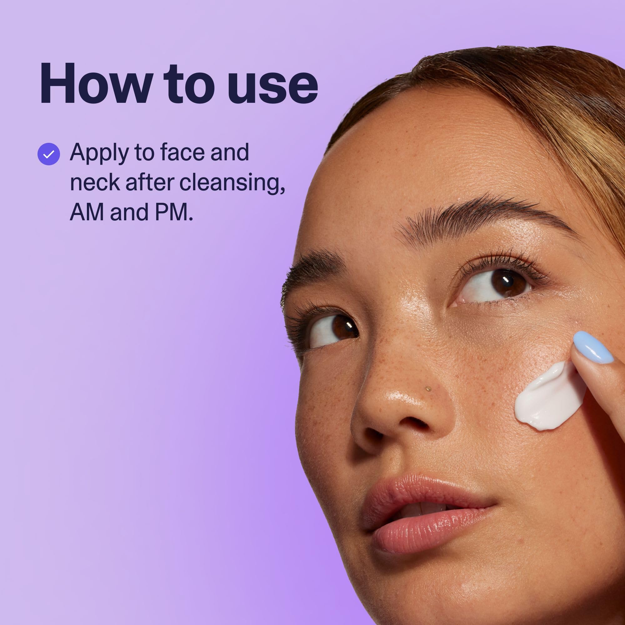 Curology Cream Moisturizer pump in morning skincare routine demonstration.